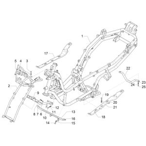 Telaio Piaggio MP3 300 ie LT Business - Sport (con e senza ABS) 2016-2018