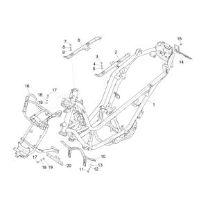 Telaio Piaggio MP3 300 HPE/300 HPE Sport ABS Euro 5 2020-2022