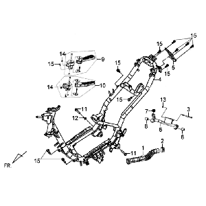 Telaio Sym Jet 4 (R086) rosso