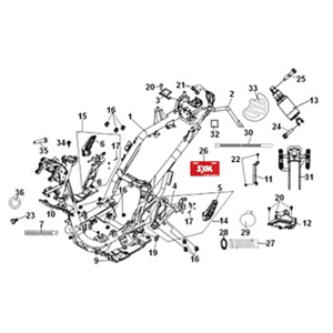 Frame body Sym ADX 125i ABS+ TCS E5 2023