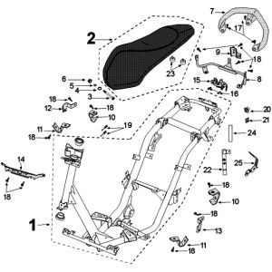 Telaio Peugeot Kisbee Euro 4 - Sella