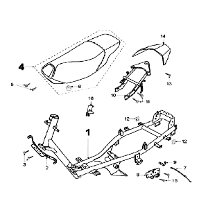 Telaio - Seat Peugeot Speedfight 2 50 2 tempi LC argento
