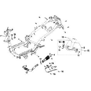 Telaio - Sospensione del motore Sym Fiddle II (Bk-7c) grigio ferro