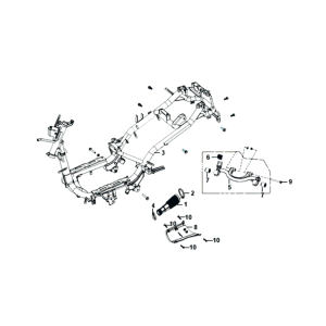 Telaio - Sospensione del motore Sym Fiddle II Euro 4 (WH-006) bianco