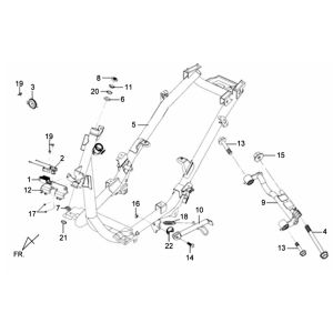 Telaio - Sospensione del motore Sym Mio