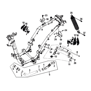 Sospensione telaio/motore Sym Symphony ST E3