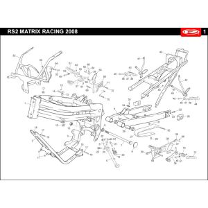 Telaio Rieju Rs2 blu 2006 2 tempi