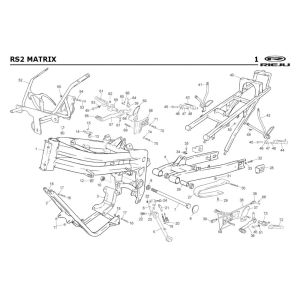 Telaio Rieju Rs2 rosso 2005 2 tempi