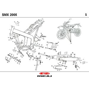 Telaio Rieju SMX p-up rosso 2008 2 tempi