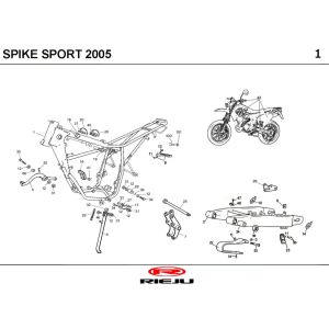 Telaio Rieju Spike nero 2005 a 2 tempi