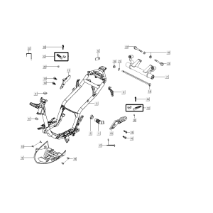 Telaio Kymco Super8 Street 50i Euro 4 Grigio Opaco