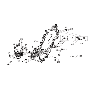 Telaio Sym Joymax 300I ABS E3 2014-2016