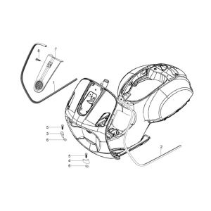 Telaio Vespa LX 50 4 tempi 2V AC 25km/h bianco monte 544