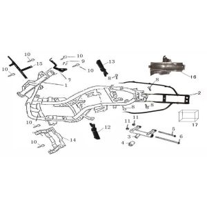 Parti del telaio blu AGM GT