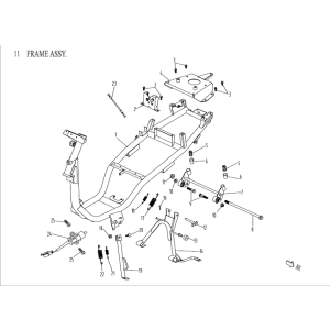 Parti del telaio verdi AGM Venom