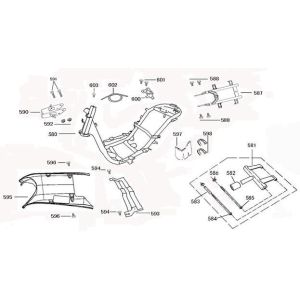 Parti del telaio bianche China Joy