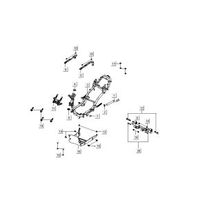 Parti del telaio nere Kymco Carry 4 tempi