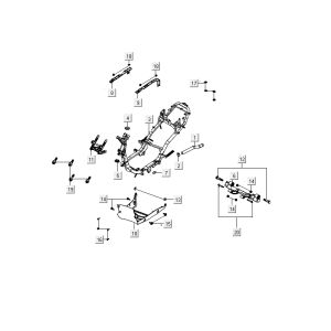 Parti del telaio bianche a 4 tempi Kymco Delivery