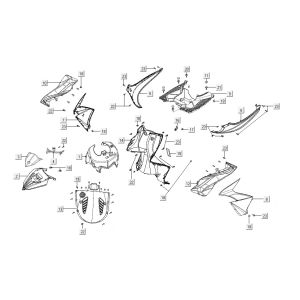 Front cover front fender Kymco Super8 R E5 ROOD