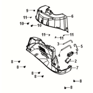 Front fender Sym Fiddle IV 125i LC ABS E5 2020-2021