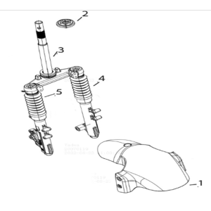 Gruppo forcella anteriore Yadea E8S