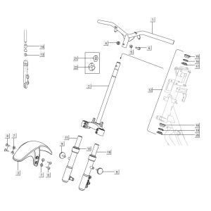Forcella anteriore - auricolare Niu M1 nero opaco