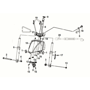 Forcella anteriore Sym E-MIO Nardo Grey (GY-430C/BK-001C)