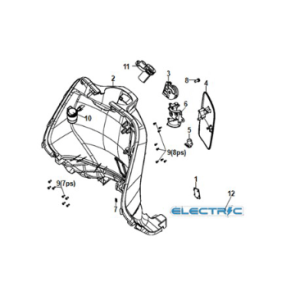 Coperchio interno anteriore Sym E-Fiddle Icy White (WH8028P)