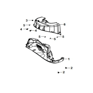 Parafango interno anteriore Sym E-Fiddle
