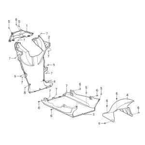 Parafango interno anteriore Yadea Voltguard