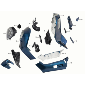 Parete/pannello antivento anteriore Yadea C1S