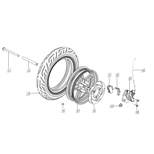 Ruota anteriore - freno Niu M+ sport