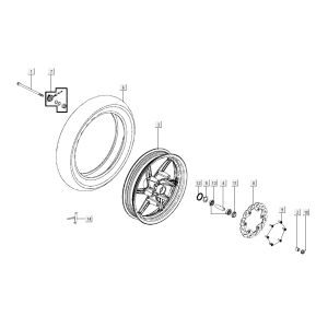 Front wheel Kymco Super8 R E5