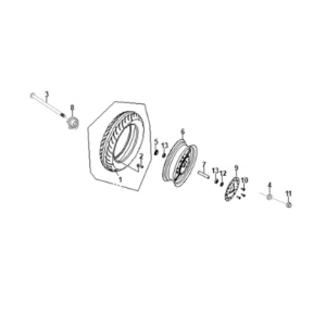 Ruota anteriore Sym E-Fiddle