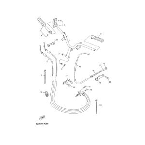 Volante - Manopole - Cavo acceleratore - Cavo freno Yamaha Neo's 4-stroke 2008 → Gashandel Zundapp GTS 50 529-026 tm 029