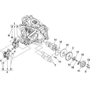 Albero a camme - Pignone albero a camme - Stivali Tumbler Vespa GTS 250 ie 2005-2009 (con ABS)