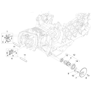 Albero a camme - Pignone albero a camme - Stivali Vespa Sprint 125 3V IE ABS Vespa Sprint 125 3V IE ABS
