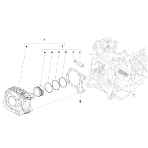 Cilindro - Pistone Piaggio Liberty 50 4 tempi AC