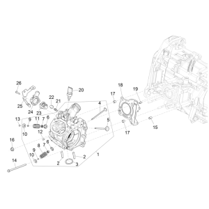 Testa cilindro - Valvole Vespa GTS 125 IE ABS Euro 5 2021