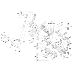 Forcella anteriore - Cuffie Piaggio MP3 300 LT Sport 2009-2014