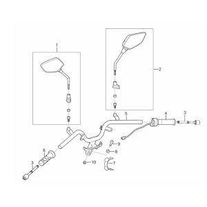 Specchio con maniglia Yadea Voltguard
