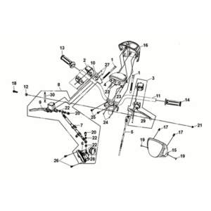 Manubrio Sym E-MIO Nardo grigio (GY-430C/BK-001C)