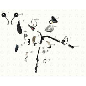 Manubrio/forcella anteriore Yadea M6L