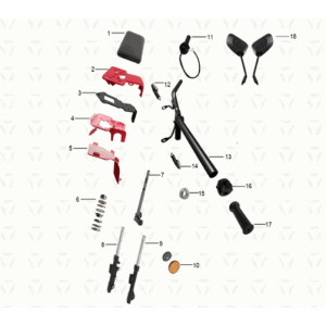 Manubrio/forcella anteriore Yadea Y1S