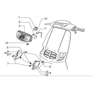 Faro anteriore Piaggio Zip RST 50 2 tempi AC