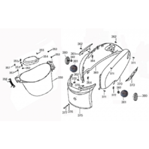 Parabrezza moto Helmbak - Iva Venti crema