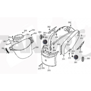 Parabrezza moto Helmbak - Santini San Remo antracite opaco