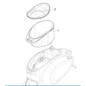 Scatola porta casco Vespa Sprint 125 3V IE ABS