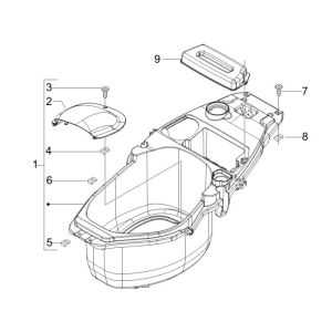 Scatola porta casco Piaggio Fly 50 4 tempi AC