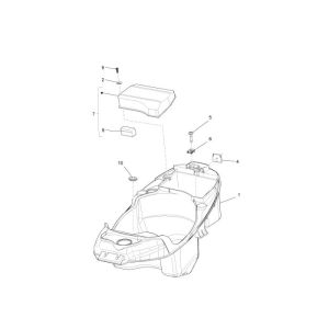 Scatola porta casco Piaggio Liberty 50 2 tempi AC